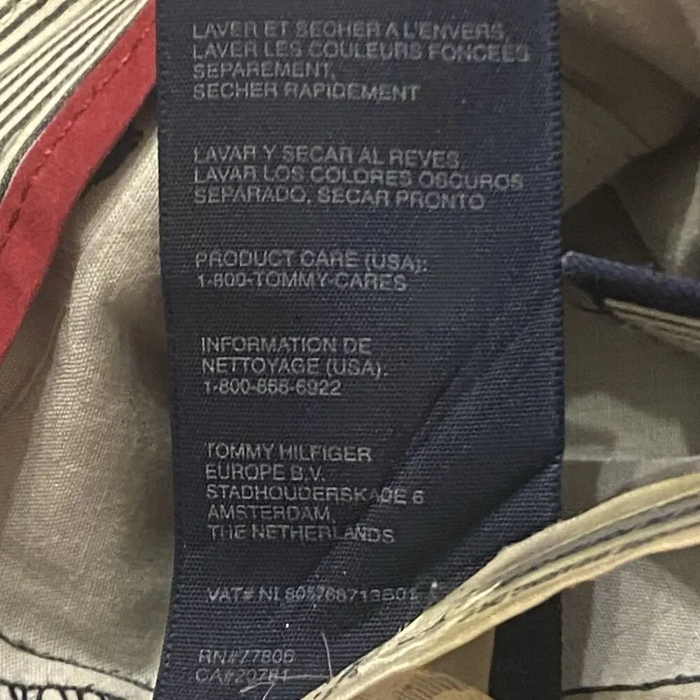 Tommy Hilfiger Mens Chino Pants Trousers 34x30 Navy Cotton Missing Back Buttons
